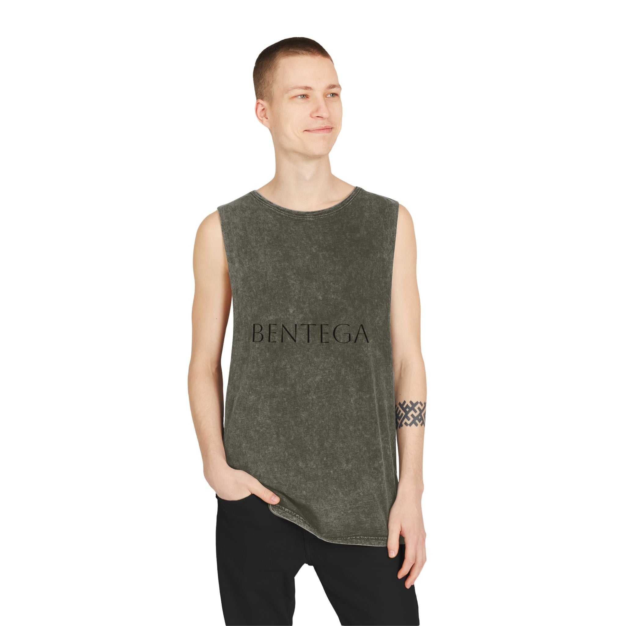 Stonewash Black Tank Top bentega