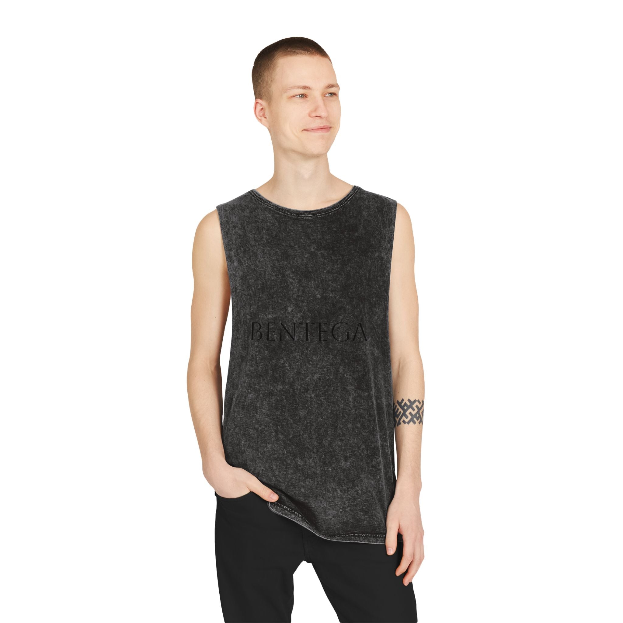 Stonewash Black Tank Top bentega